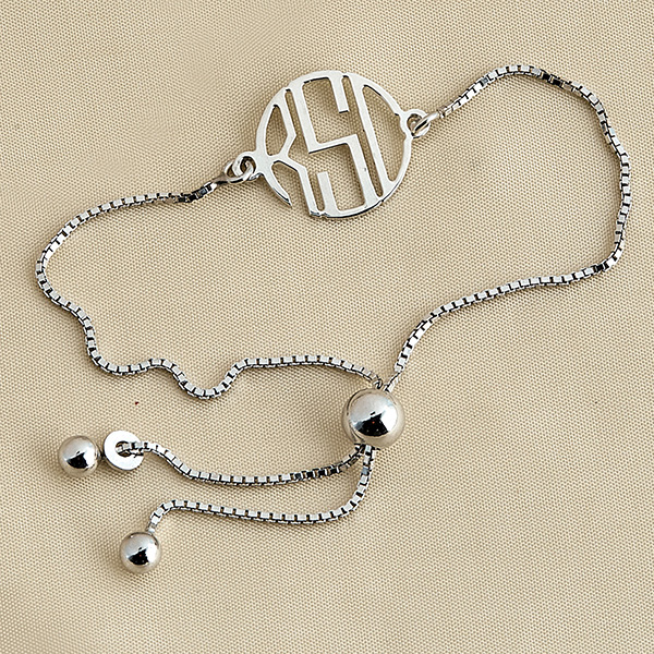 Product image for Sterling Silver Monogram Bracelet - Deco