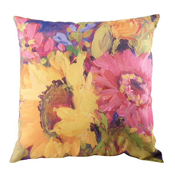 Product image for Floral Tapestry Sunflower Pillow