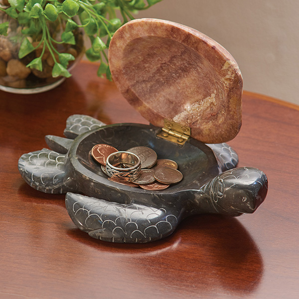 Product image for Hand-Carved Marble Turtle Box