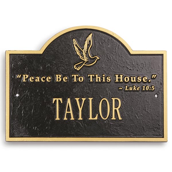 Product image for Personalized Peace Plaque
