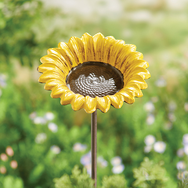 Product image for Cast Iron Flower Bird Feeder Stakes