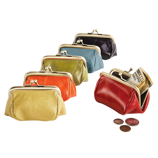 Leather Kiss Lock Coin Purse in 2023  Leather coin purse, Coin purse,  Leather