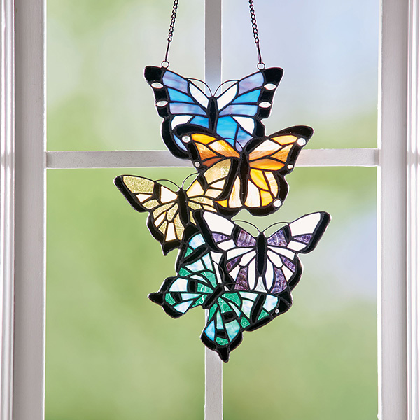 Stained Glass Butterflies Panel | Signals