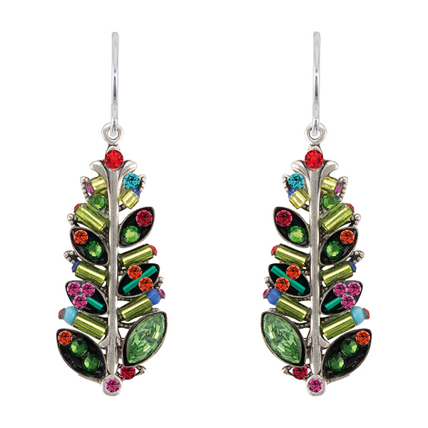 Bejeweled Christmas Tree Earrings.