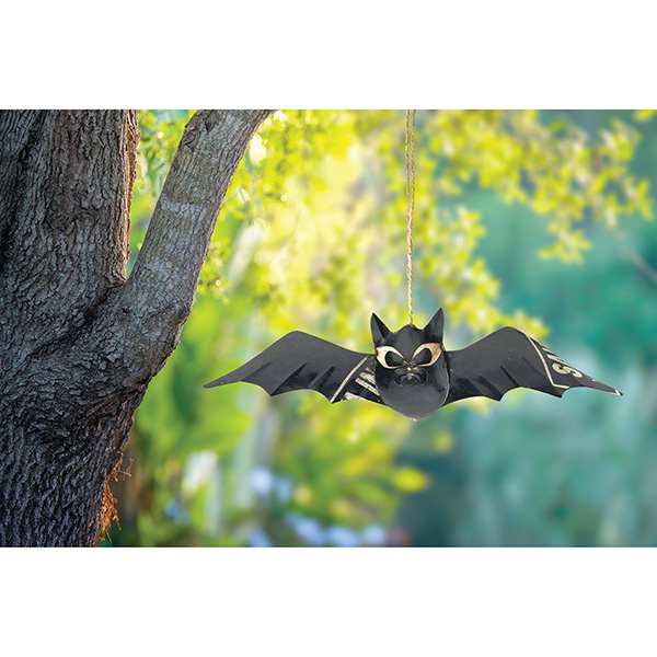 Recycled Metal Hanging Bat.