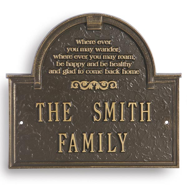 Product image for Personalized Wherever You May Wander House Plaque