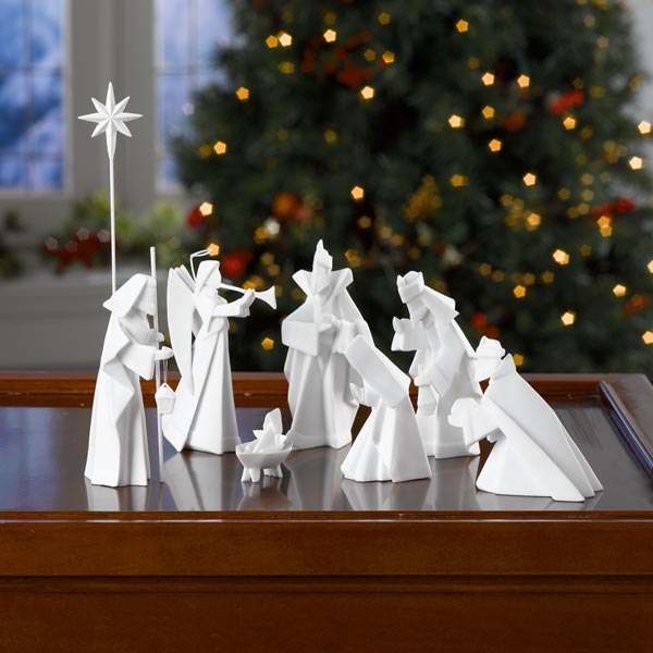 Porcelain Origami Nativity Scene