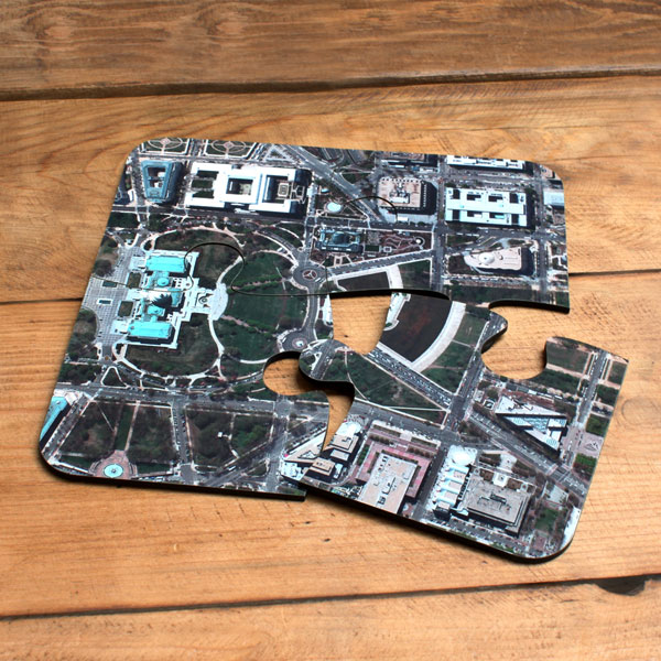 Product image for Personalized Hometown Map Coasters Set