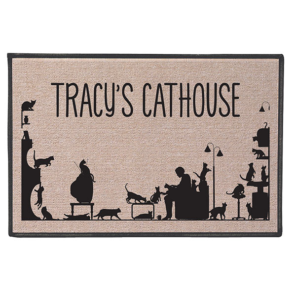Product image for Personalized Too Many Cats Doormat