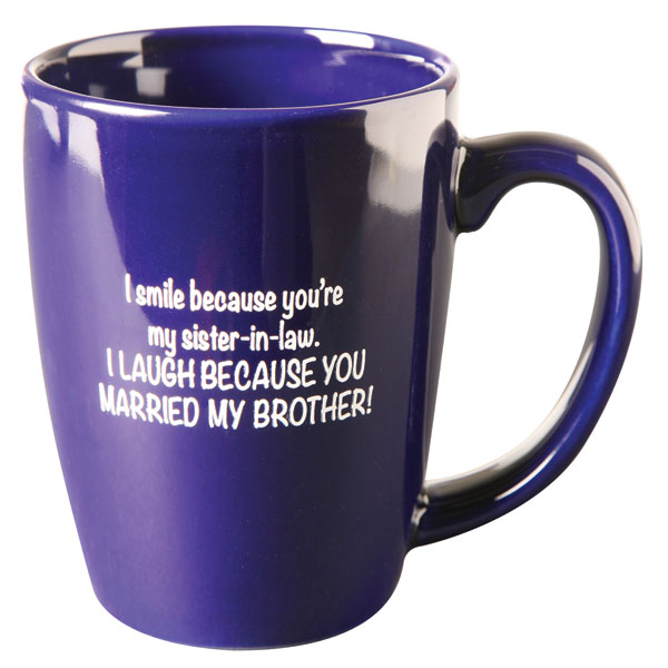 I SMILE BECAUSE YOU/'RE MY SISTER IN LAW MUG /& COASTER SET FREE POST