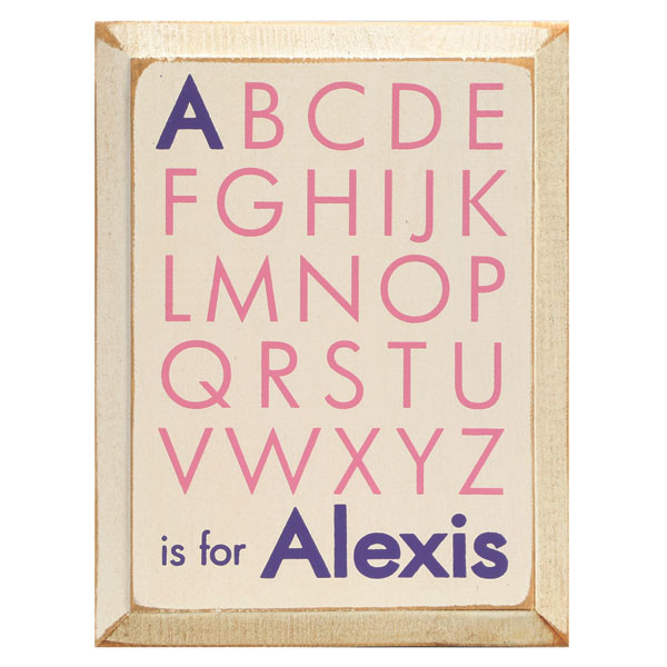 Product image for Personalized ABCs Name Plaque