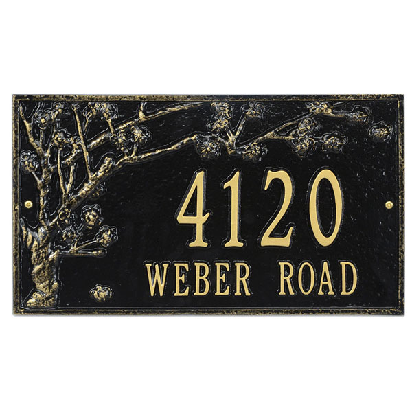 Product image for Personalized 2-Line Cherry Blossoms Address Sign