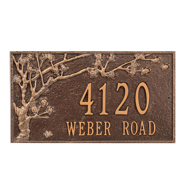 Product image for Personalized 2-Line Cherry Blossoms Address Sign