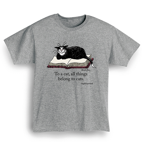 Product image for Edward Gorey - 'To A Cat' T-Shirt