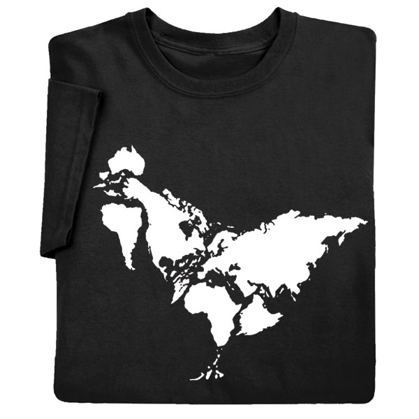 Product image for World Chicken Map T-Shirt or Sweatshirt