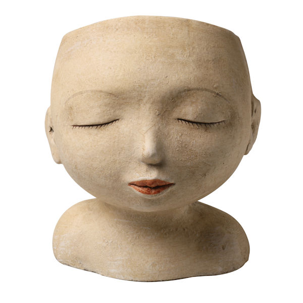 Product image for Head of a Lady Indoor/Outdoor Resin Planter