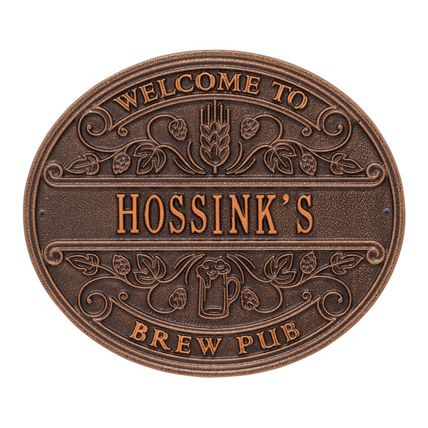 Product image for Personalized Brew Pub Welcome Plaque