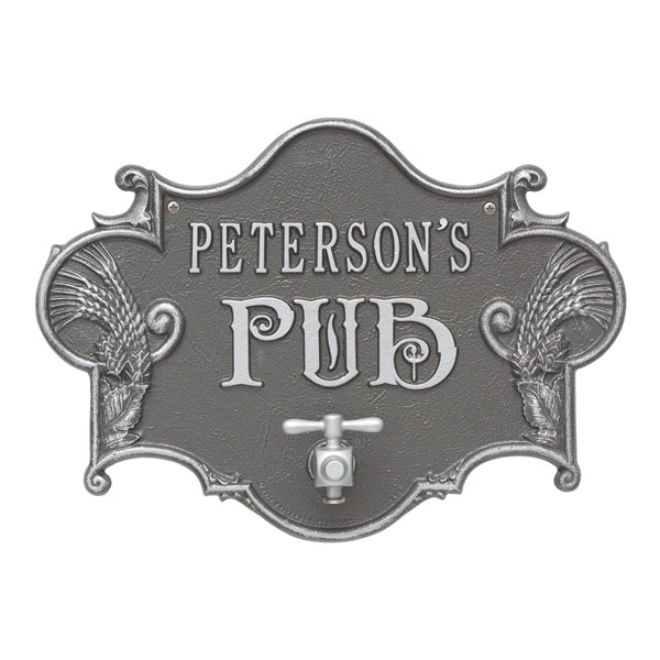 Product image for Personalized Hops & Barley Pub Plaque