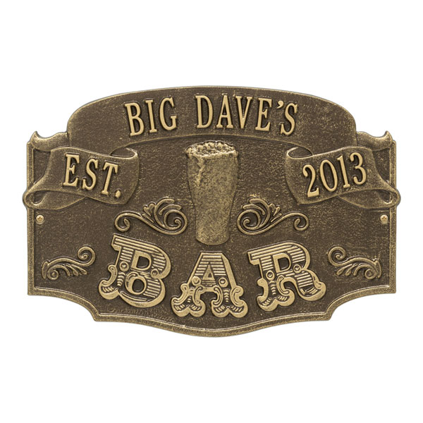 Product image for Personalized Established Bar Plaque