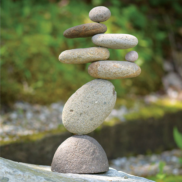 Product image for Eight-Stone Balancing Cairn - Indoor/Outdoor Garden Decoration