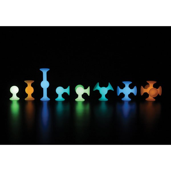 Product image for Squigz Glow-In-The-Dark 24 piece Set - Fat Brain Toys