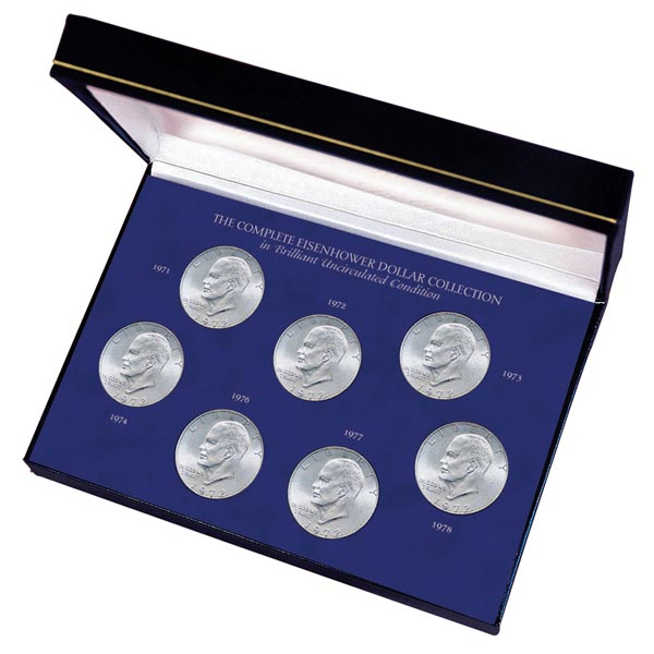Product image for Complete Eisenhower Dollar Collection In Brilliant Uncirculated Condition