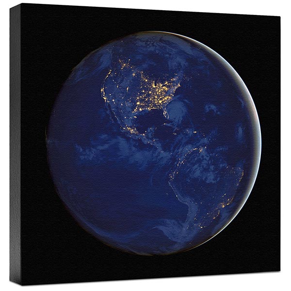 Product image for Americas At Night Wall Canvas