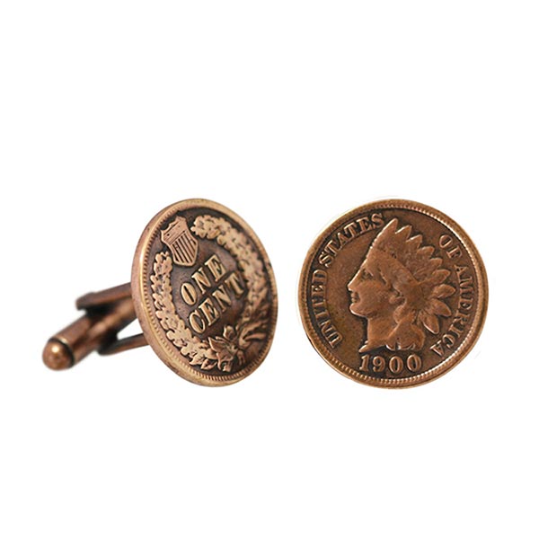 Product image for Copper Indian Head Cuff Links