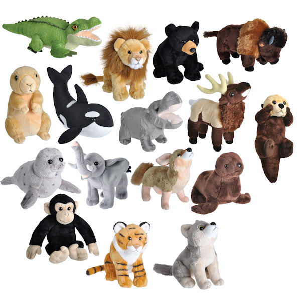 animals with stuffed animals
