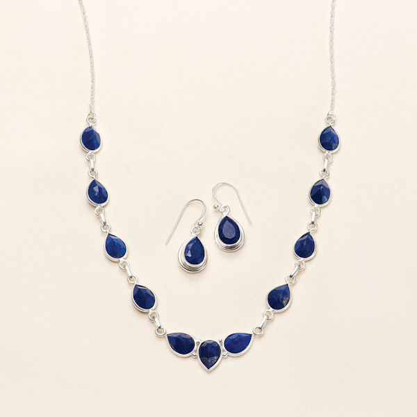 Product image for Blue Lapis Teardrop Necklace