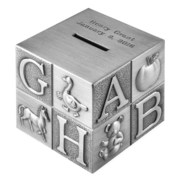 Product image for Personalized ABC Block Piggy Bank