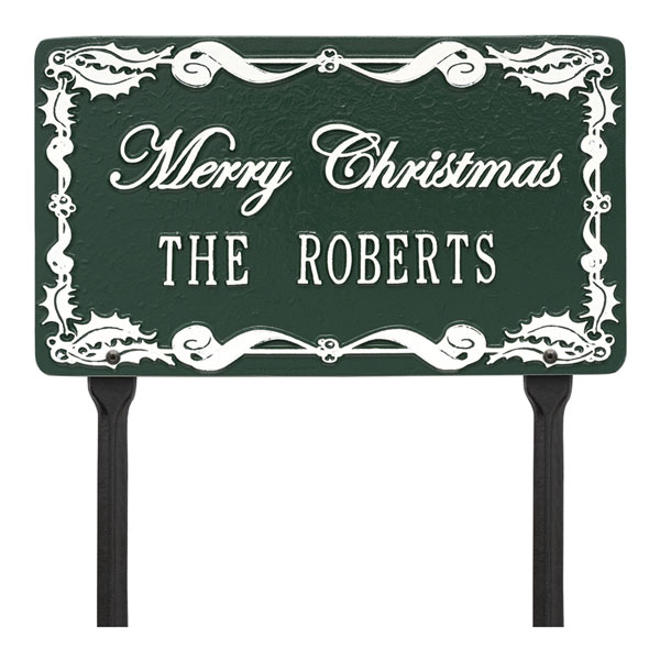 Product image for Personalized 'Merry Christmas' Lawn Plaque