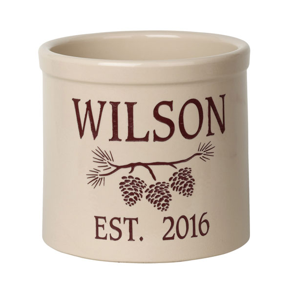 Product image for Personalized Pine Cone Crock