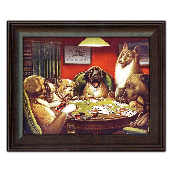 Product image for Personalized Framed 'Dogs Playing Poker' Print