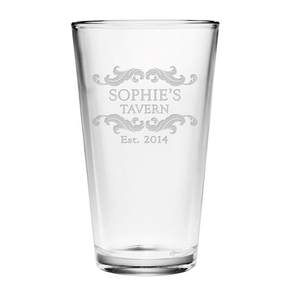 Product image for Personalized Family Tavern Pint Glasses - Set of 4