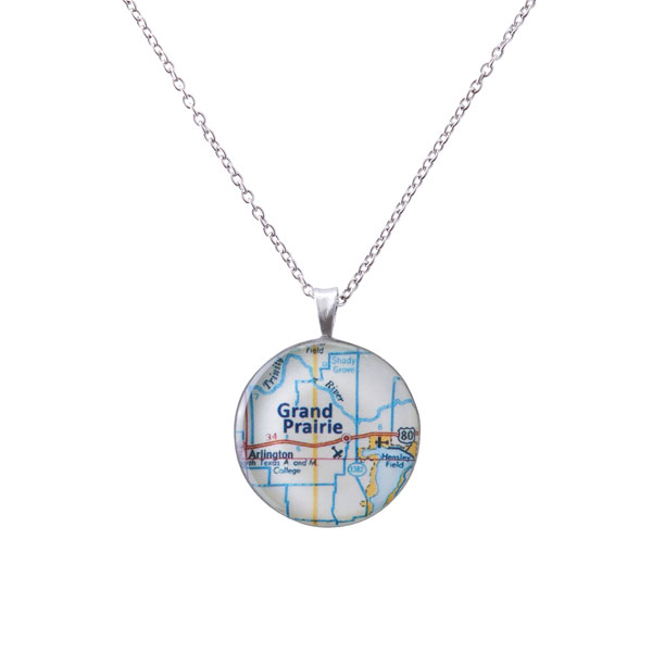 Product image for Custom Map 1' Pendant Necklace