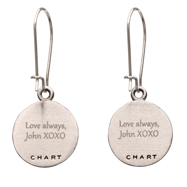 Product image for Engraved Custom Map Earrings