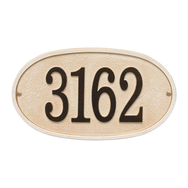 Product image for Personalized Stonework Oval Address Plaque