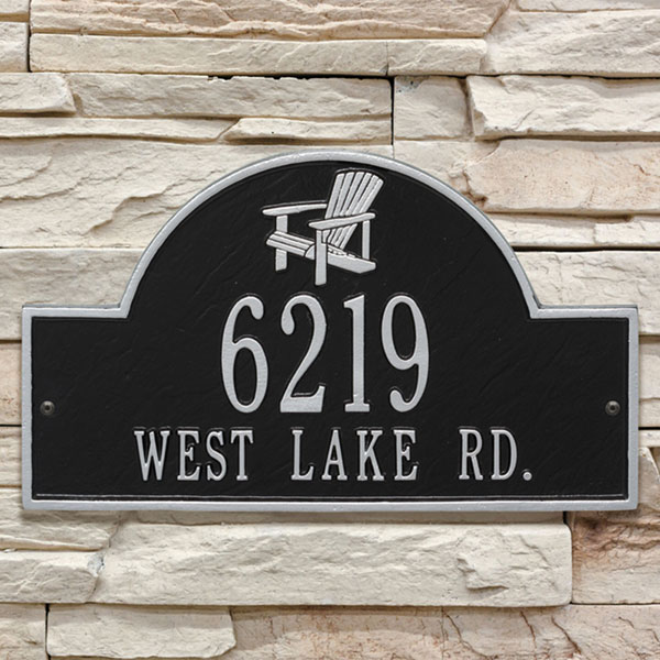Product image for Personalized Adirondack Arch Address Plaque