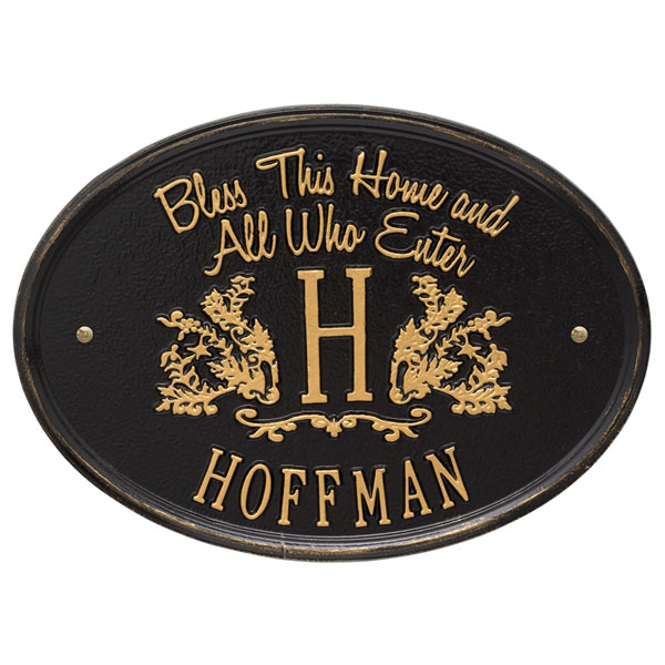 Product image for Personalized 'Bless This Home' Wall Plaque