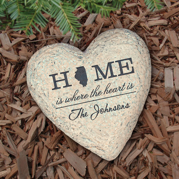 Product image for Personalized Home State Family Name Garden Stone