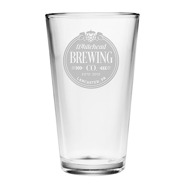 Product image for Personalized Wheat & Hops Brewing Set of 4 Pint Glasses