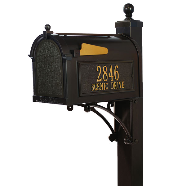 Product image for Whitehall Deluxe Capitol Mailbox and Post Package