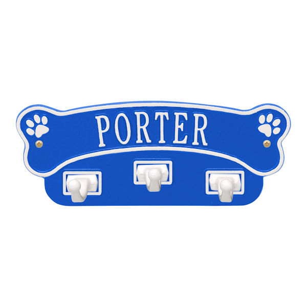 Product image for Personalized Dog Bone 3-Leash Hook Plaque