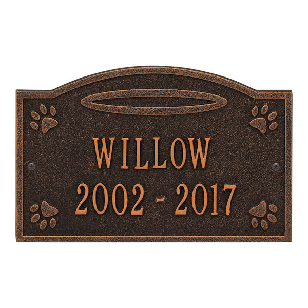 Product image for Personalized Angels in Heaven Pet Memorial Wall or Ground Plaque