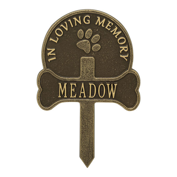 Product image for Personalized Dog Memorial Yard Plaque
