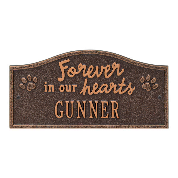 Product image for Personalized 'Forever in Our Hearts' Pet Memorial Wall or Ground Plaque