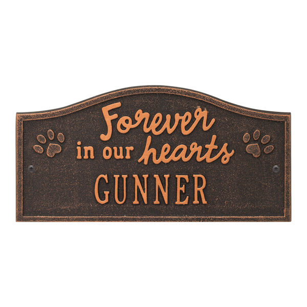 Product image for Personalized 'Forever in Our Hearts' Pet Memorial Wall or Ground Plaque