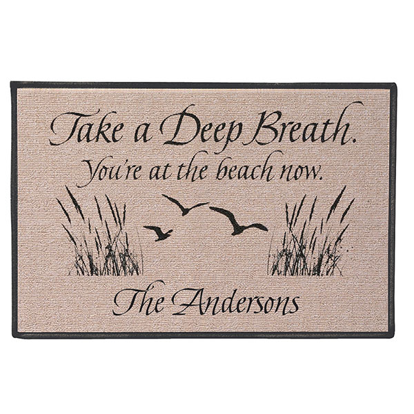 Product image for Personalized Take A Deep Breath - You're At The Beach Now Doormat