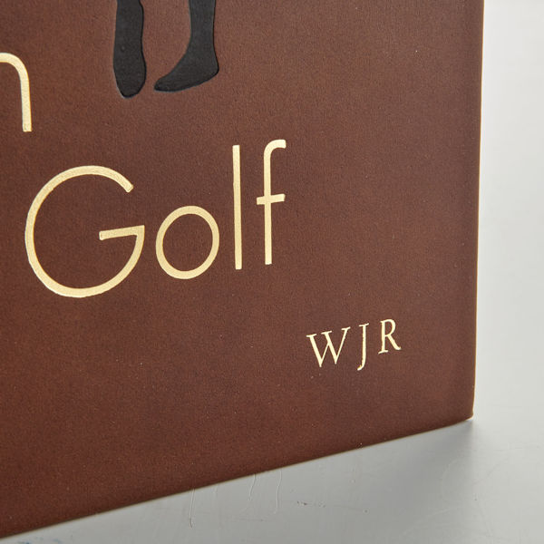 Product image for Leather-Bound Bobby Jones on Golf Leather Book with Initials
